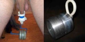 Stretching with a penis load